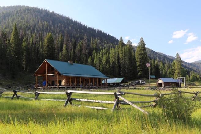 Big Creek, ID Aviation Lodge from the pasture